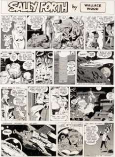 Wally Wood - Sally Forth Comic Strip #S 12 Original Art (Wood and Richter, 1972).