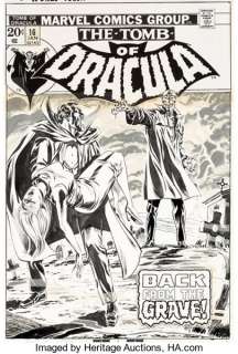 Gil Kane and Tom Palmer Tomb of Dracula #16 Cover Original Art (Marvel, 1974). Dracula is not the only -