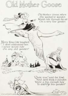 Walt Kelly Four Color #59 "Mother Goose and Nursery Rhyme Comics" Inside Front Cover Original -