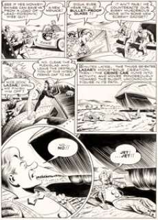 Joe Shuster, John Sikela, and Shuster Shop Funnyman #2 Story Page 8 Jet-Jalopy Original Art (Magazine - | Heritage