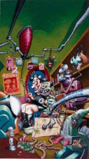Dave Cooper "Postal Service" Painting Original Art (1996). These futuristic fans have some great -