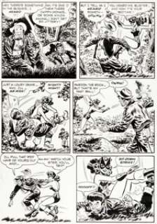 Lee Elias Black Cat #15 Story Page 6 Original Art (Harvey, 1949). The Black Cat makes short work of two - | Heritage
