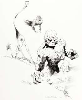 Vatche Mavlian Fantastic Four  Portfolio Illustration Original Art (2005). Exquisite linework of Marvel‘s -