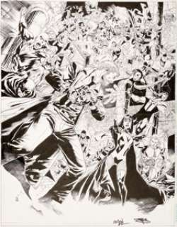 Ivan Reis and Joe Prado Justice League #23 Double Splash Planches 6-7 (DC, 2013). Trinity War Chapitre 6! -