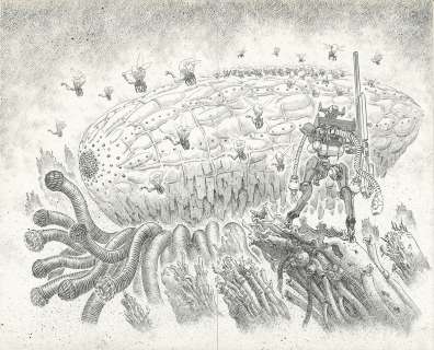 Kentaro Miura handwritten manuscript 2-page spread