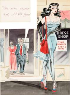 Bill Ward - Jest January-1953 Cover Painting Illustration Original Art (Humorama, 1953).