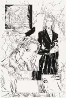 Michael Turner and Joe Weems Tomb Raider / Witchblade #1 Story Page 6 Original Art (Top Cow, 1997)....