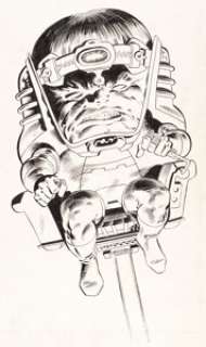 Mike Zeck and Joe Rubinstein Official Handbook of the Marvel Universe #7 MODOK Illustration ...