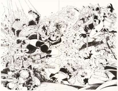 Tony Daniel and Kevin Conrad - Shattered Image #4 Double Splash Page 2-3 Original Art (Image, 1996).... (Total: 2 Original Art)
