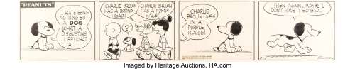 Charles Schulz - Peanuts Daily Comic Strip Original Art dated 2-5-55 (United Feature Syndicate, 1955)....