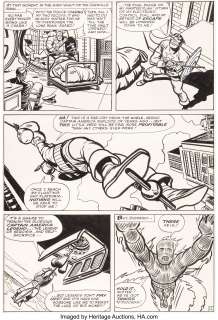 Jack Kirby and Dick Ayers - Strange Tales #114 Page 12 Captain America and Human Torch Original Art (Marvel, 1963)....