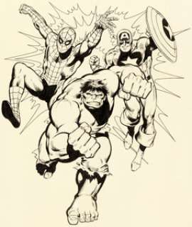 Trevor Von Eeden, Neal Adams, and Joe Rubinstein - Marvel Super Heroes Colorforms Box Cover Original Art and Product... (Total: 9 Items)