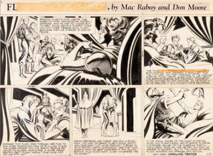 Raboy, Mac - Mac Raboy Flash Gordon Sunday Comic Strip Original Art, dated 11-4-51 (King Features Syndicate, 1951). ...