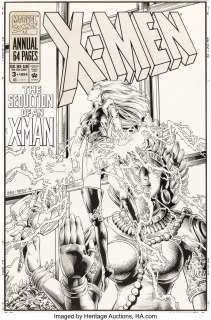 Ha, Gene - Gene Ha and Andrew Pepoy The X-Men Annual #3 Cover Original Art (Marvel, 1994)....