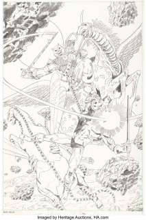 Pérez , George - George Pérez Pérez: Accent on the First ‘E‘ Page 19 Man-Wolf Illustration Original Art (Omnibus, 1977)....