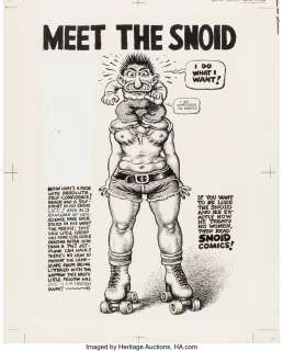 Crumb, Robert | Robert Crumb Snoid Comics One-Shot Rear Cover Original Art (Kitchen Sink Press, 1980).... | Heritage