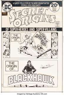 Cardy, Nick - Nick Cardy Secret Origins #6 Legion of Super-Heroes Cover Original Art (DC, 1974)....