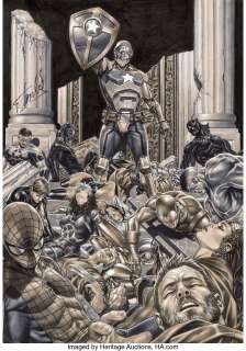 Brooks, Mark - Mark Brooks Secret Empire #10 Cover Stan Lee Signed Original Art (Marvel, 2017)....