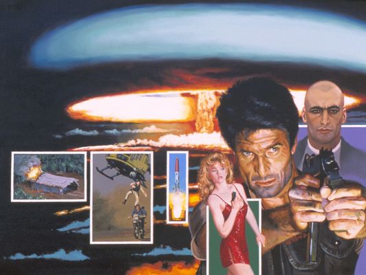 Michael Herring | Mack Bolan Executioner Large Abomb with Babe | ComicArtFans Classifieds