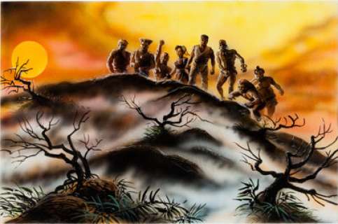 Oliver Frey Street Fighter II Official Sticker Book 2-Page Spread Original Art (Merlin, 1992).... | Heritage