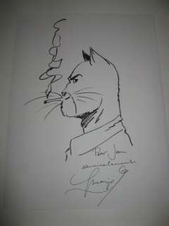Guarnido | Guarnido, Juanjo - Dessin original dédicacé - Blacksad | Catawiki