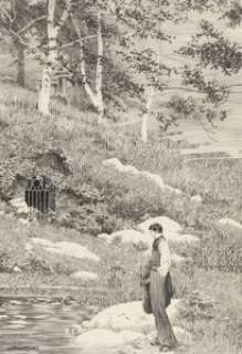 Wrightson, Bernie | Bernie Wrightson Mary Wollstonecraft Shelley’s Frankenstein Illustration Original Art (Marvel, 1983).... | Heritage