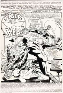 Buscema, Sal | Sal Buscema, Mike Esposito, and Frank Giacoia The Spectacular Spider-Man #10 Splash Page 1 Original Art (Marvel, 1... | Heritage