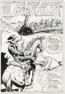 Ayers, Dick - Dick Ayers Two-Gun Kid #72 Complete 18-Page Story "Two Guns Against Geronimo" Original Art (Marvel, 1964).... (Total: 18 Items)