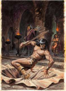 Norem, Earl - Earl Norem Savage Sword of Conan #53 Cover Painting Original Art (Marvel, 1980)....