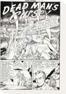 Webb, Robert - Robert Webb and S.M. Iger Studio Strange Mysteries #6 Complete 7-Page Story "Dead Man‘s Curse!" Original Art (Supe... (Total: 7 Original Art)