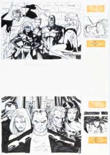 Lee, Jim | Jim Lee X-Men Series 1 Trading Cards Excalibur and Hellfire Club Original Art (Marvel/Impel, 1992).... | Heritage
