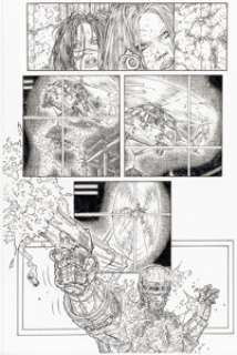 Juan José Ryp - Frank Miller‘s RoboCop #8 Story Pages 16-22 Original Art (Avatar, 2005).... (Total: 7 Original Art)