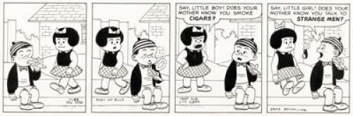 Wally Wood | MAD #32 Complete 2-Page Story "Nansy" Original Art Group of 3 (EC, 1957). (Total: 3 Original Art) | Heritage