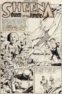 Robert Webb - Sheena, Queen of the Jungle #8 Complete 12-Page Story Original Art (Fiction House, 1950). (Total: 12 Original Art)