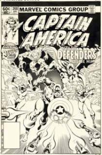 Mike Zeck and John Beatty - Captain America #268 Cover Original Art (Marvel, 1982).