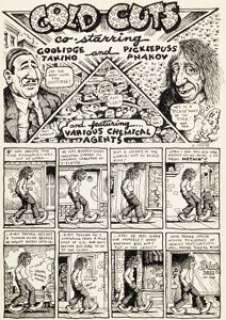 Robert Crumb Bijou Funnies #2 Unpublished Complete 2-Page Story "Cold Cuts" Original Art (Bijou Publ., 1969). (Total: 2 Original Art)