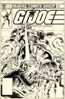 Bob Hall and Al Milgrom G.I. Joe, A Real American Hero #3 Cover Original Art (Marvel, 1982).