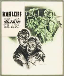 Rudy Palais The Man They Could Not Hang Pressbook Illustration Original Art (1939).