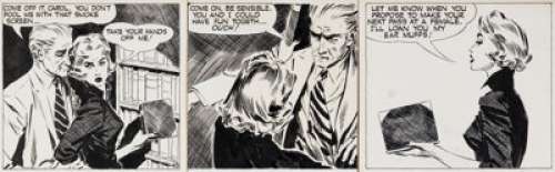 David Wright Carol Day #45 Daily Comic Strip Original Art (London Daily Mirror, 1956).