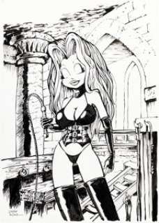 Larry Welz Lady Death: Visions #1 Variant Cover Original Art (Coffin Comics, 2008). (Total: 3 Items)