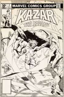 Brent Anderson Ka-Zar the Savage #2 Cover Original Art (Marvel, 1981).