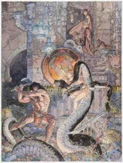 Michael Kaluta "In The Twinkling Of An Eye" Conan Painting Original Art (1977).