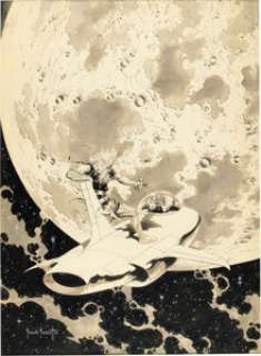 Frank Frazetta Famous Funnies #214 Buck Rogers Cover Original Art (Eastern Color, 1954).