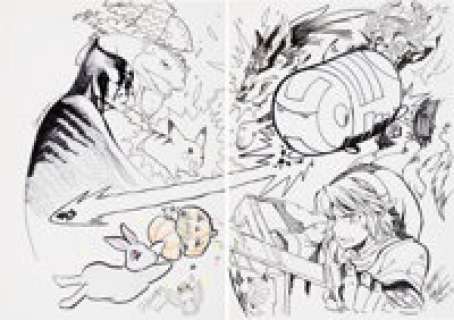 Mitsuhiro Arita, Akira Himekawa, Rafa Sandoval, and Sasaki Junko Original Art (2016) Tokyo Art Expo.