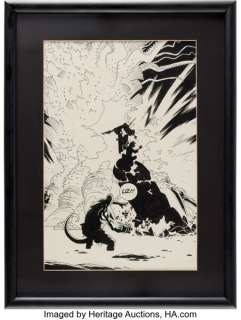 Mike Mignola - Hellboy: Seed of Destruction #4 Splash Page 10 Original Art (Dark Horse, 1994).