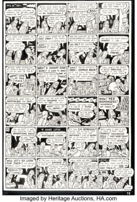 Joe Matt Drawn & Quarterly #6 Peepshow Complete 1-Page Story Original Art (Drawn & Quarterly, 1991).