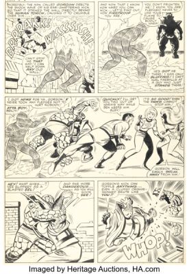 Jack Kirby and Joe Sinnott Fantastic Four #44 Gorgon First Appearance Issue Story Page 17 Original Art (Marvel, 1965). | Heritage