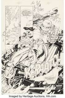 Jackson "Butch" Guice and Scott Williams Deathlok #1 Story Page 16 Original Art (Marvel, 1990).