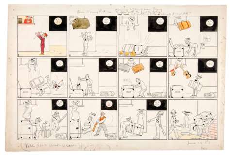 T.E. POWERS "OUR MOVING PICTURES" 1910 SUNDAY PAGE ORIGINAL ART. | Hake’s