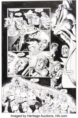 Brian Bolland and Terry Austin Camelot 3000 #9 Story Page 19 Original Art (DC, 1983).